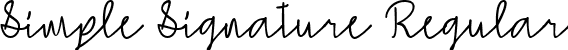 Simple Signature Regular font - simple-signature-ttf.ttf