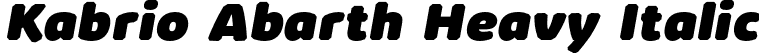 Kabrio Abarth Heavy Italic font - zetafonts-kabrioabarth-heavyitalic.otf