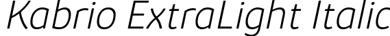 Kabrio ExtraLight Italic font - zetafonts-kabrio-extralightitalic.otf