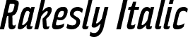 Rakesly Italic font - typodermic-rakeslyrg-italic.ttf