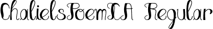 ChalielsPoemXA Regular font - ChalielsPoemTT.otf