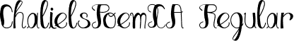 ChalielsPoemXA Regular font - ChalielsPoemTT.ttf