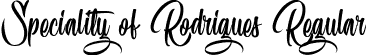 Speciality of Rodrigues Regular font - speciality-of-rodrigues.ttf