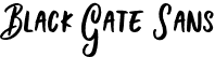 Black Gate Sans font - BlackGate-Sans.otf