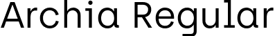 Archia Regular font - archia-regular.otf