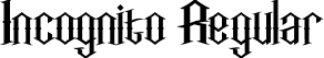 Incognito Regular font - Incognito.ttf