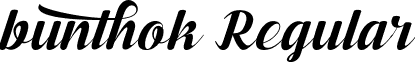 bunthok Regular font - Bunthok.ttf