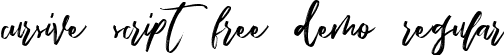 Cursive Script Free Demo Regular font - cursive-script.ttf