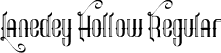 Lanedey Hollow Regular font - Lanedey-Hollow.otf