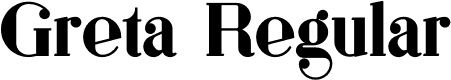 Greta Regular font - Greta.otf