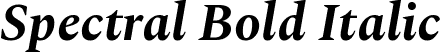 Spectral Bold Italic font - spectral-bolditalic.ttf