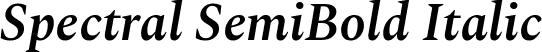 Spectral SemiBold Italic font - spectral-semibolditalic.ttf