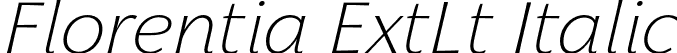 Florentia ExtLt Italic font - zetafonts-florentia-extralightitalic.otf