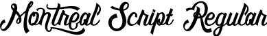 Montreal Script Regular font - montrealdemo.otf