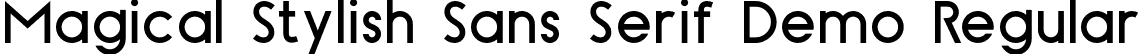 Magical Stylish Sans Serif Demo Regular font - magical-stylish-sans-serif-demo.otf