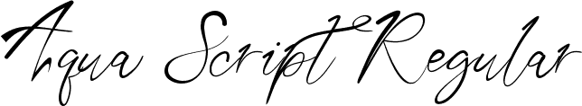 Aqua Script Regular font - Aqua.ttf