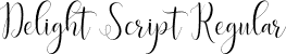Delight Script Regular font - delight-script.ttf