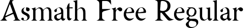 Asmath Free Regular font - asmath-free.ttf