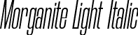 Morganite Light Italic font - morganite-lightitalic.ttf