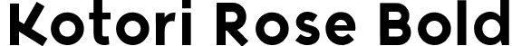 Kotori Rose Bold font - kotorirose-bold.otf