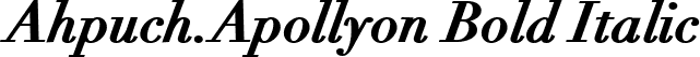 Ahpuch.Apollyon Bold Italic font - Bold Italic.ttf
