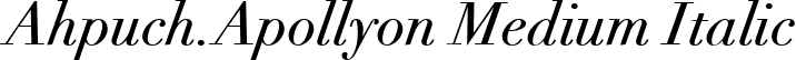 Ahpuch.Apollyon Medium Italic font - Medium Italic.ttf