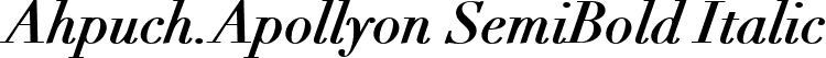 Ahpuch.Apollyon SemiBold Italic font - SemiBold Italic.ttf