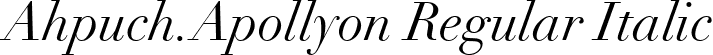 Ahpuch.Apollyon Regular Italic font - Regular Italic.ttf