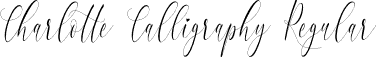 Charlotte Calligraphy Regular font - charlotte-calligraphy.otf