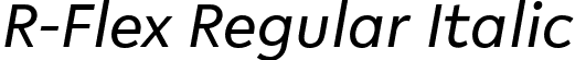 R-Flex Regular Italic font - R-FLEX-REGULARITALIC.otf