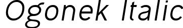 Ogonek Italic font - ogonek-italic.ttf