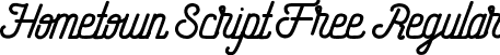 Hometown Script Free Regular font - hometown-free-script.ttf