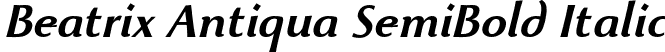 Beatrix Antiqua SemiBold Italic font - zetafonts-beatrixantiqua-semibolditalic.otf