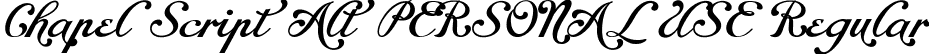 Chapel Script Alt PERSONAL USE Regular font - chapelscriptalt-personal.ttf