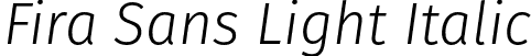 Fira Sans Light Italic font - FiraSans-LightItalic.otf