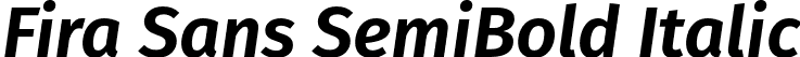Fira Sans SemiBold Italic font - FiraSans-SemiBoldItalic.otf