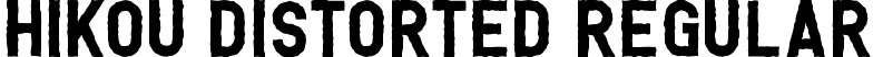 Hikou Distorted Regular font - Hikou Distorted.otf