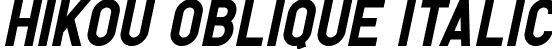 Hikou Oblique Italic font - Hikou Oblique.otf