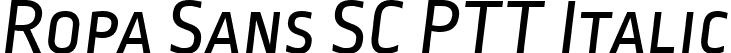 Ropa Sans SC PTT Italic font - lettersoup - RopaSansSCPTT-Italic.ttf