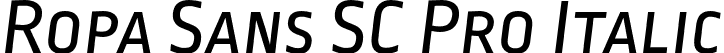 Ropa Sans SC Pro Italic font - lettersoup - RopaSansSCPro-Italic.otf