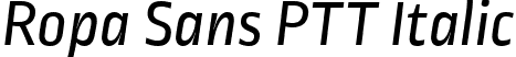 Ropa Sans PTT Italic font - lettersoup - RopaSansPTT-Italic.ttf