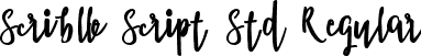 Scriblle Script Std Regular font - Scriblle Script.ttf