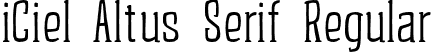 iCiel Altus Serif Regular font - iCiel Altus Serif.otf