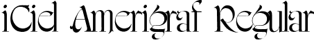 iCiel Amerigraf Regular font - iCielAmerigraf.otf