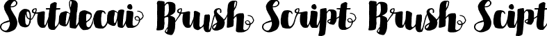 Sortdecai Brush Script Brush Scipt font - Sortdecai Brush Script.ttf