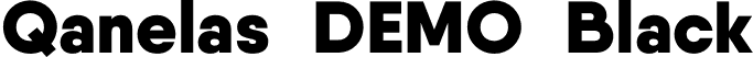 Qanelas DEMO Black font - QanelasDEMO-Black.otf