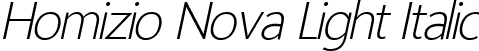 Homizio Nova Light Italic font - light italic.ttf