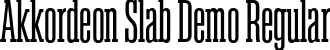 Akkordeon Slab Demo Regular font - akkordeonslab-demo.otf