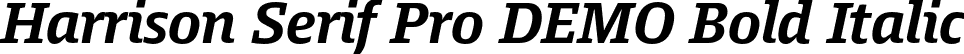 Harrison Serif Pro DEMO Bold Italic font - harrisonserifprodemo-bolditalic.otf