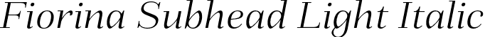Fiorina Subhead Light Italic font - Mint Type - FiorinaSubhead-LightItalic.otf